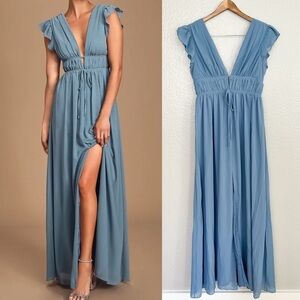 Lulu's Blue Maxi Dress